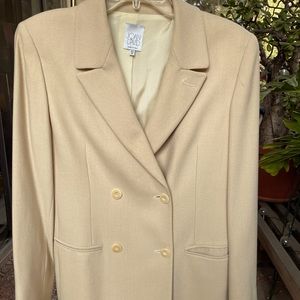JOAN & DAVID classic camel color double breasted jacket.